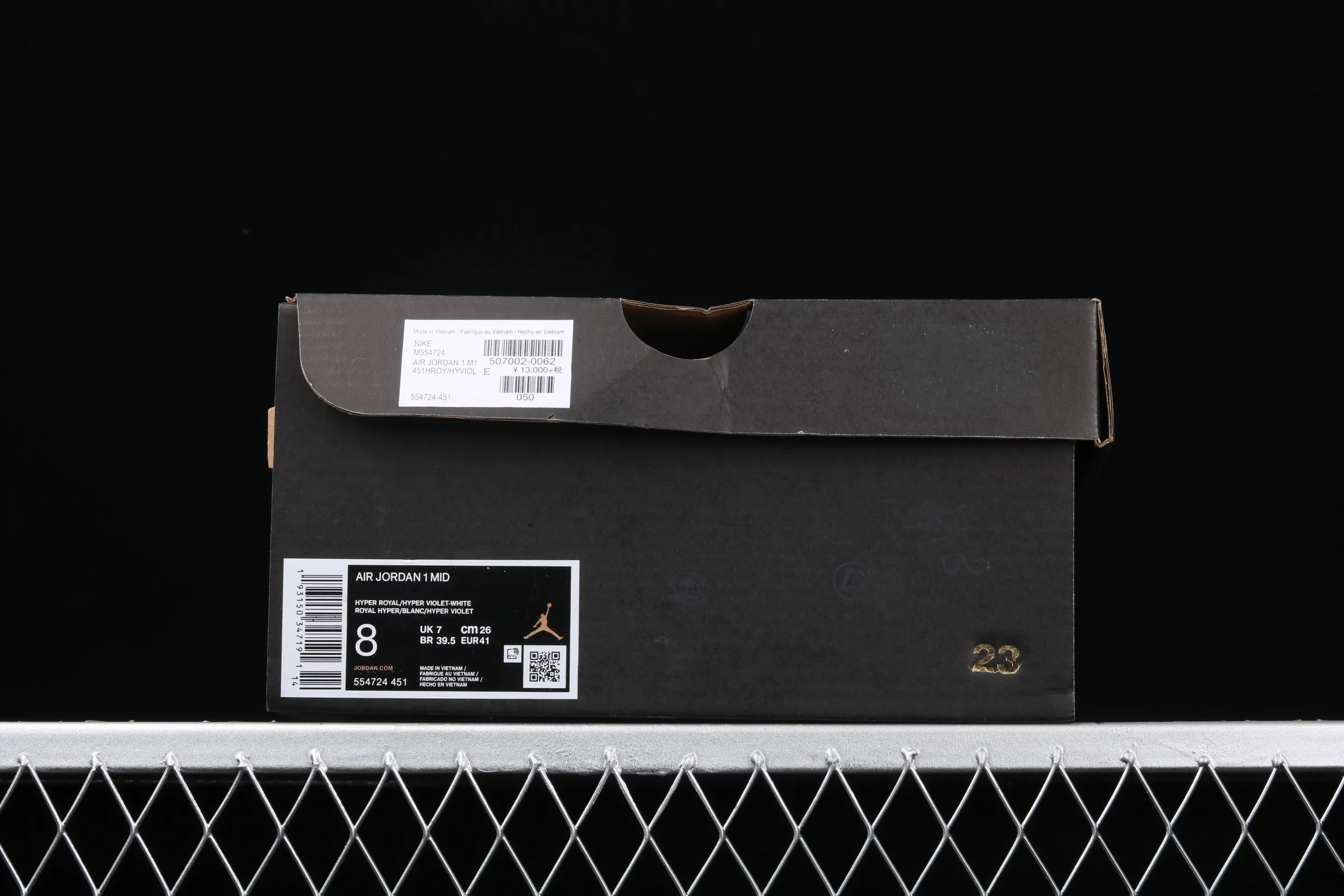 All categories Air Jordan Jordan series basketball shoes Air Jordan 1 Mid Air Jordan 1 Mid AJ1 Joe 1 white blue purple Chinese basketball shoes 554724-451